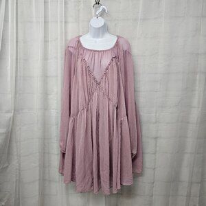 ARULA Long Sleeve Dress in Dusty Pink